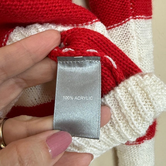 Marled American Flag Patriotic Crewneck Sweater Women’s Small Red White Blue - Picture 5 of 7